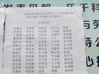 文化绿城、丰庆路和南阳路三小报名点分配名单